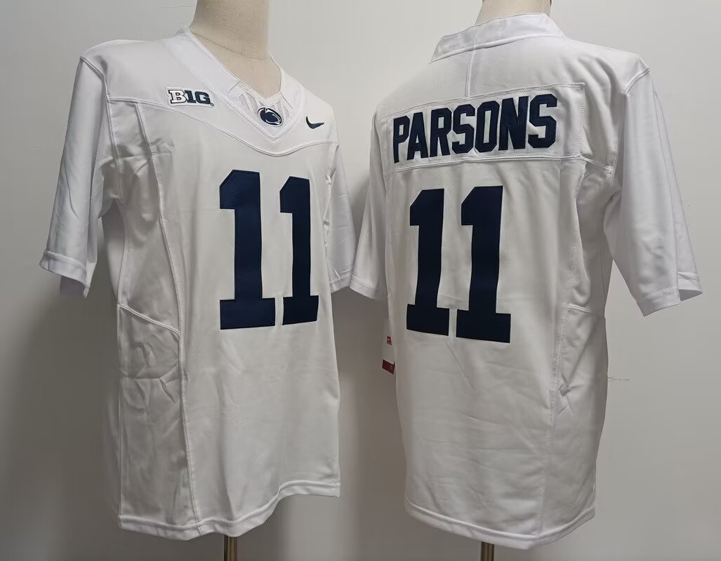 2024 NCAA Men Carolina Cougars #11 Micah Parsons white nike jersey